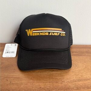 Weekndr Surf Co Trucker Hat Black Free People New with Tag